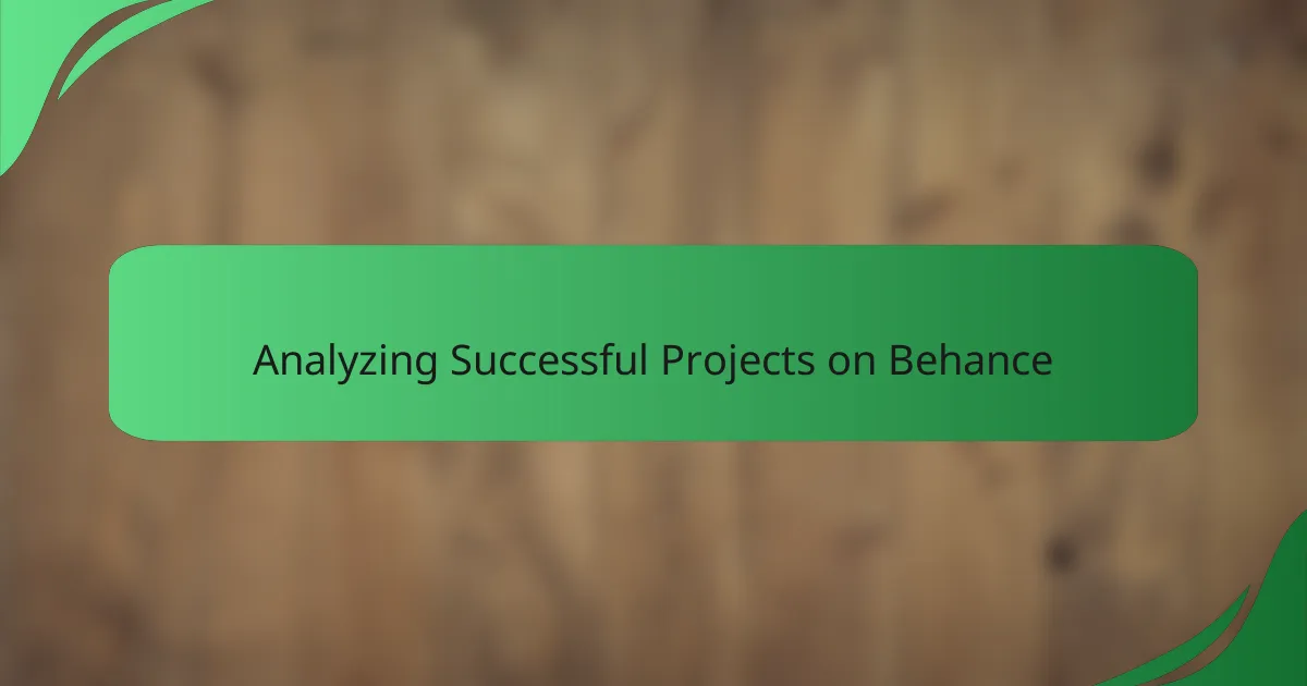Analyzing Successful Projects on Behance