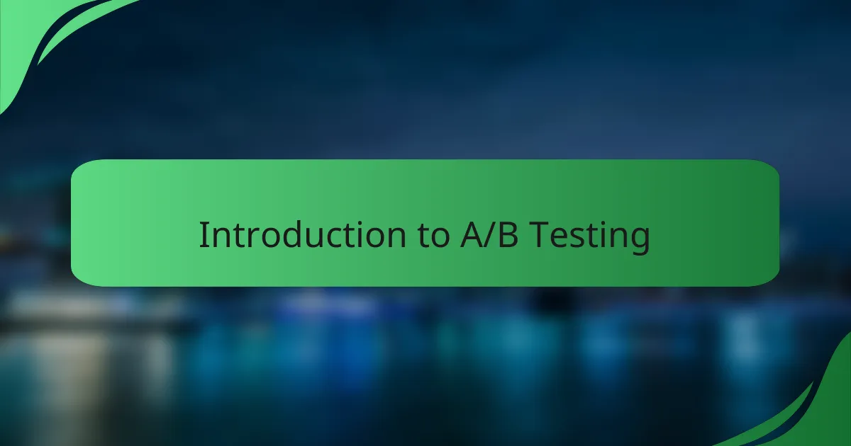 Introduction to A/B Testing