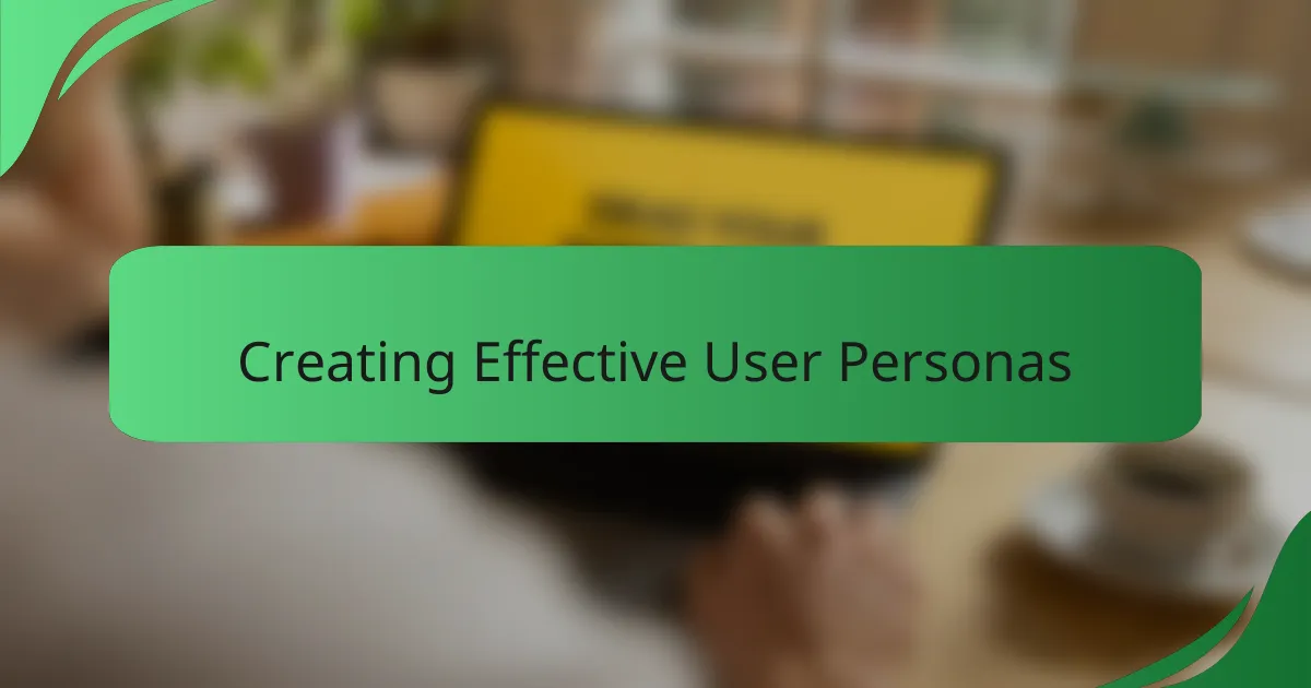 Creating Effective User Personas